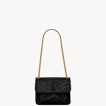 NIKI Small Crinkled Vintage Leather Shoulder Bag – Style No. 6331600EN071000