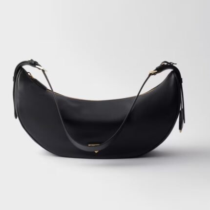 Prada Demi-lune large leather shoulder bag