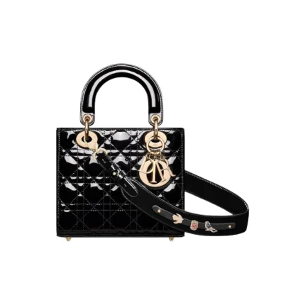 Lady Dior Medium Bag – Patent Calfskin in Shiny Black