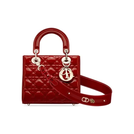 Lady Dior Medium Bag – Shiny Patent Red